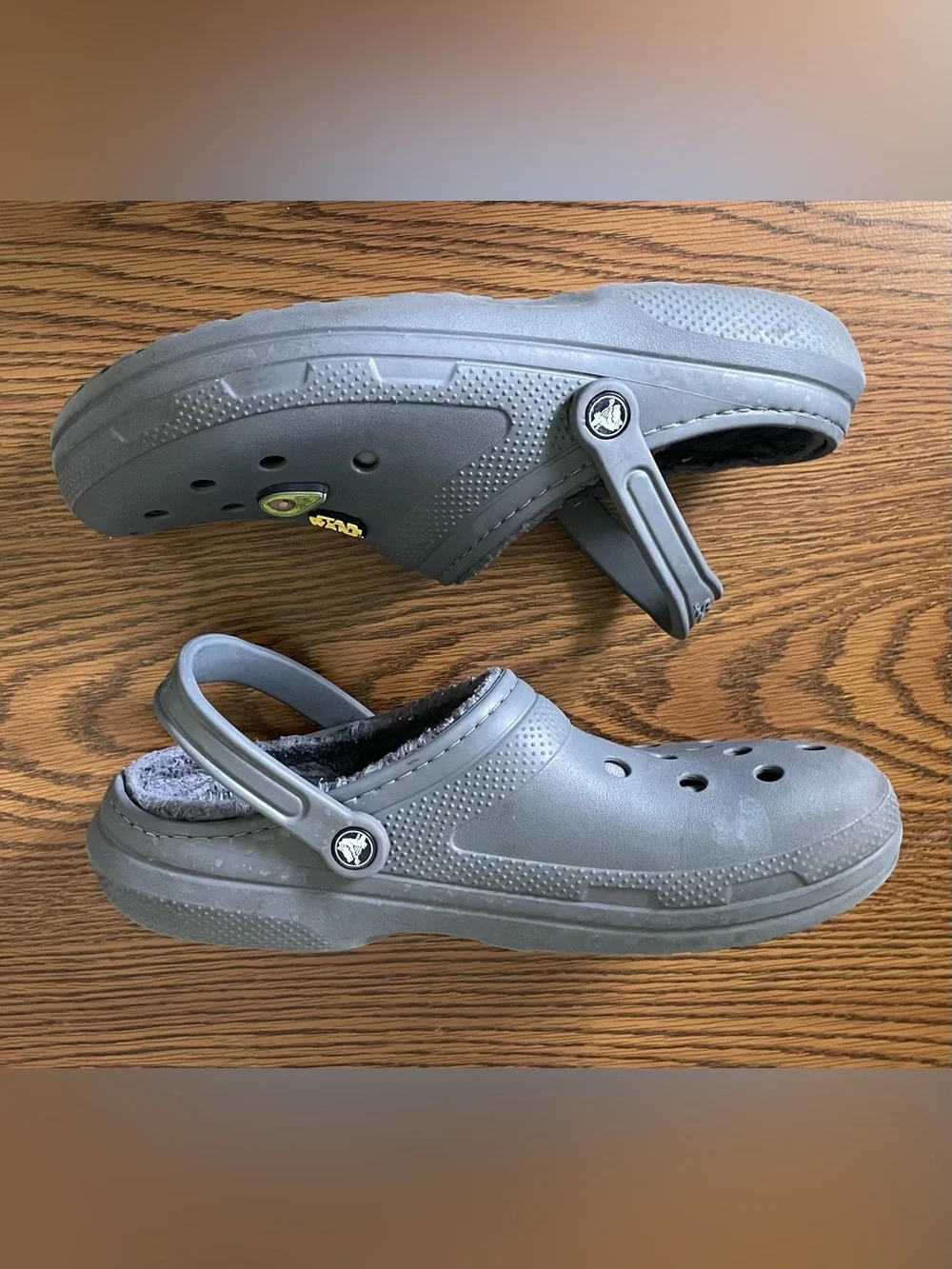 CROCS  Lined Clogs in Gray with Star Wars Jibbitz